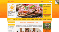 Desktop Screenshot of gasthof-pension-sonne.de